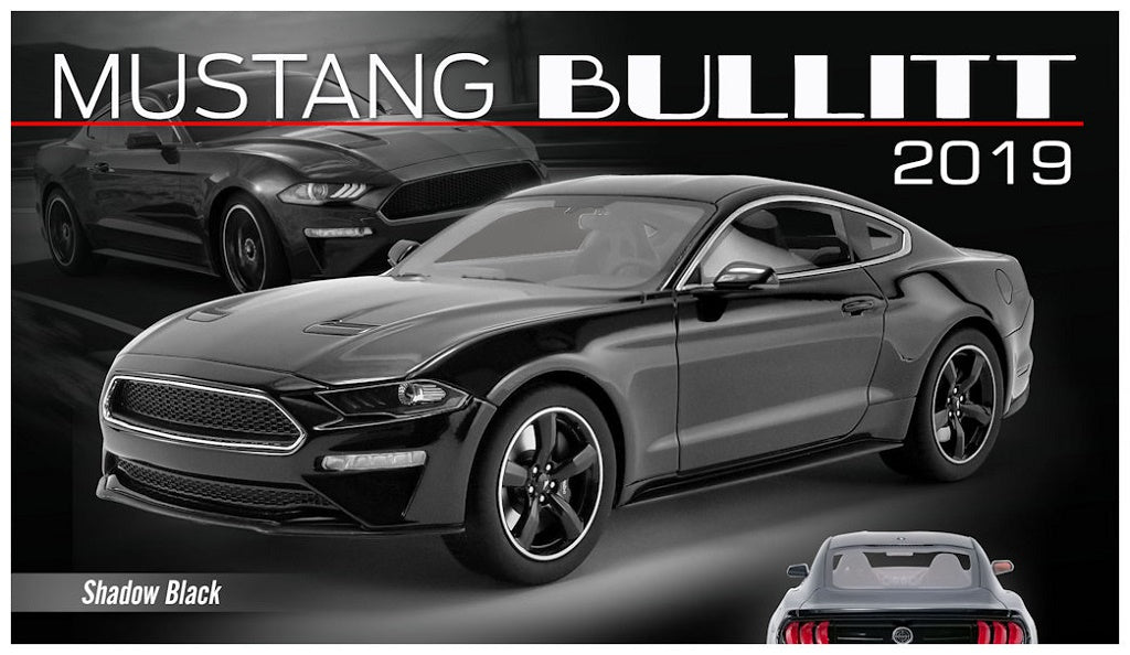 AUS017-B - 1:18 Black 2019 Ford Mustang Bullitt