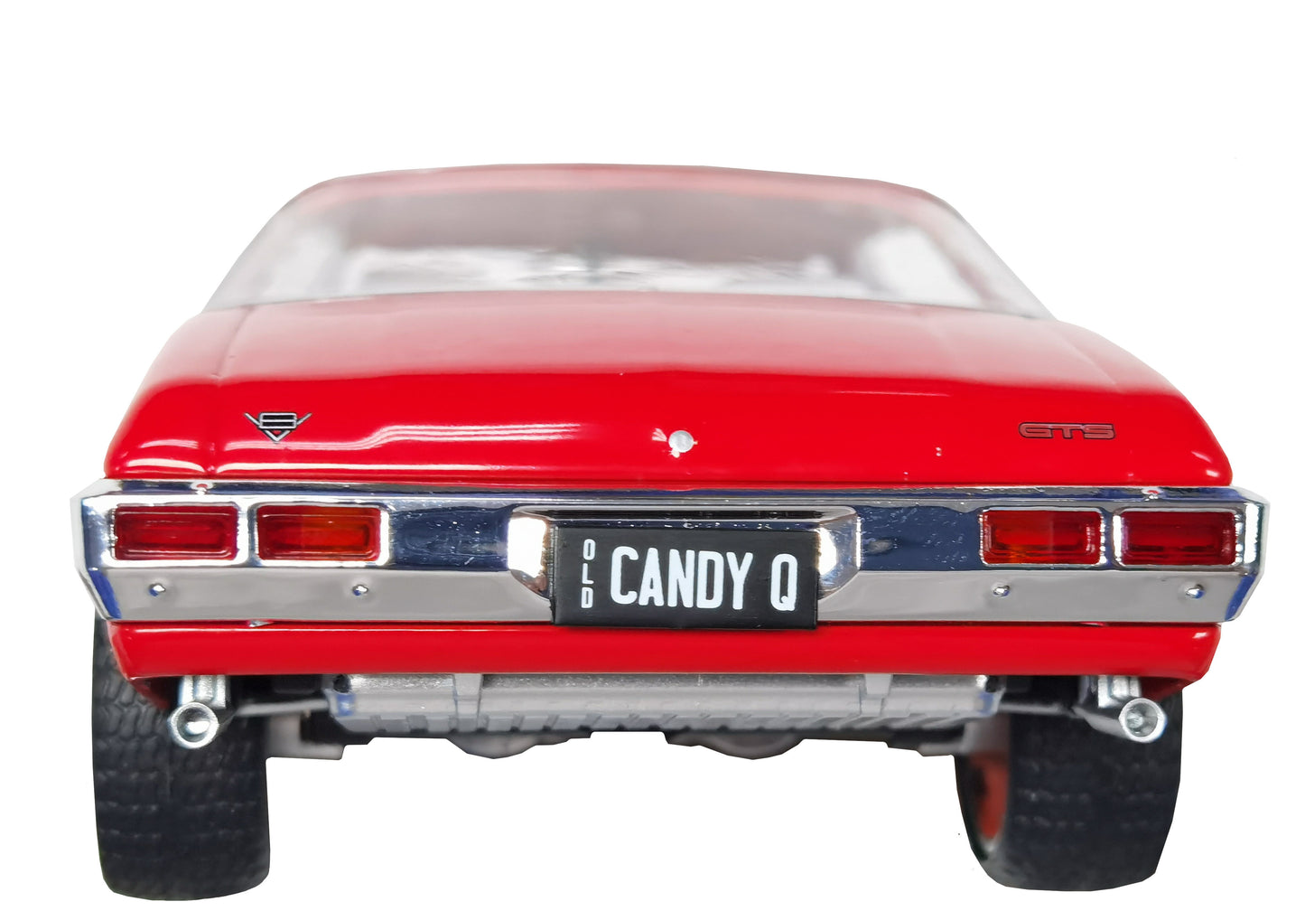 Classic Elegance: 1:24 1973 HQ Candy Red Holden Monaro with Black Roof and White Interior