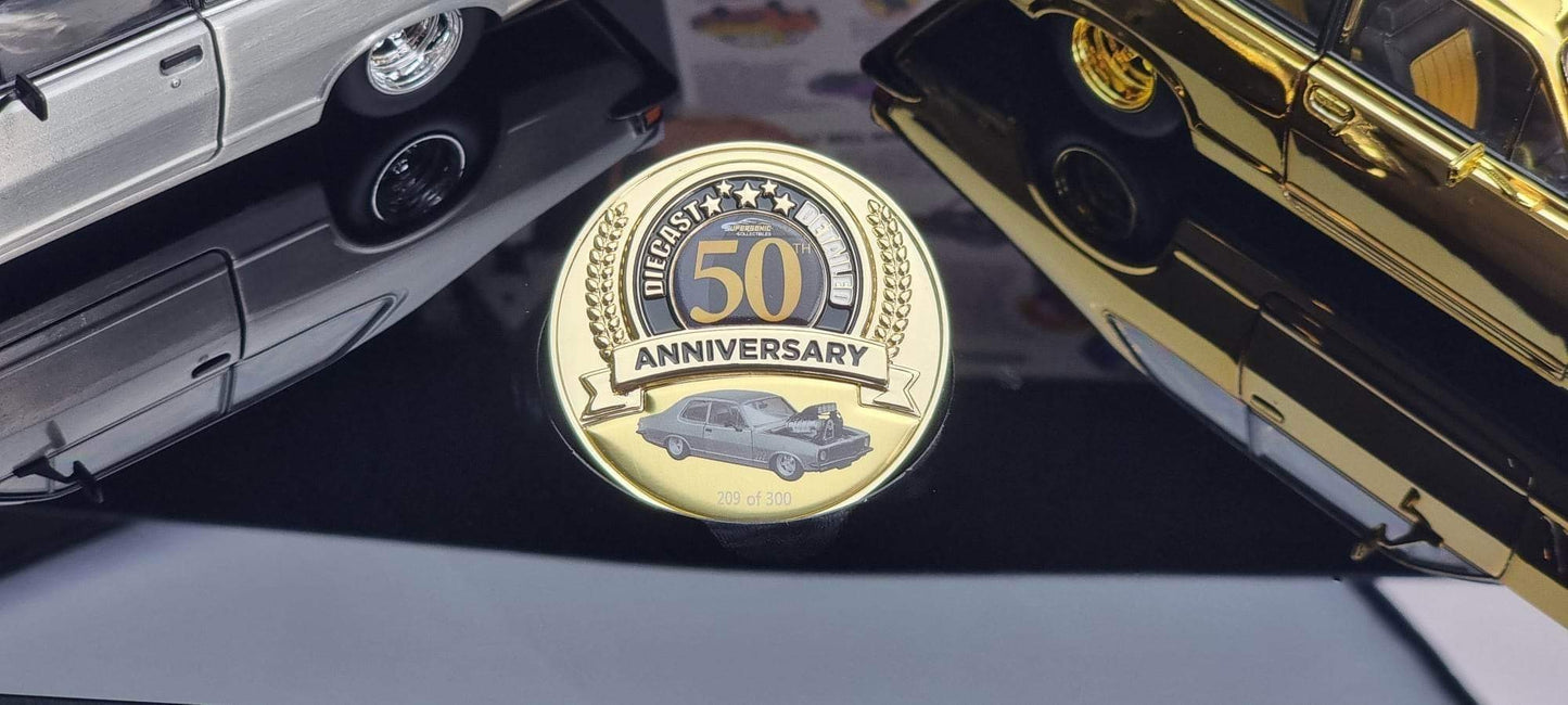 Celebrate Heritage: 1:24 SS Exclusive 50th Anniversary Twin Set Gold & Raw Steel Blown Slammed 1972 LJ Torana