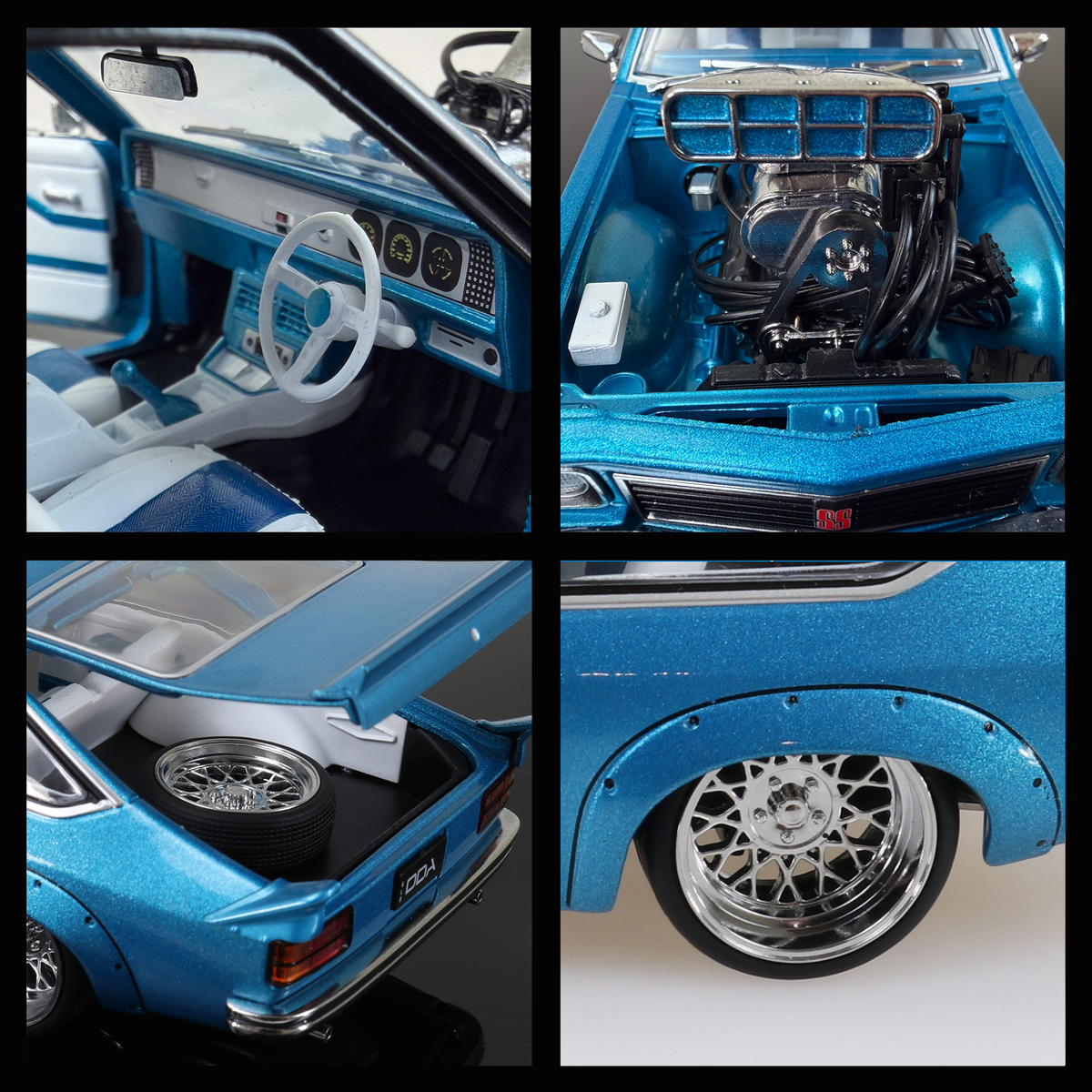 PRE-ORDER !!! - DDA817 - 1:24 Metallic Blue A9X Supercharged - Fully Detailed Opening Doors, Bonnet and Boot