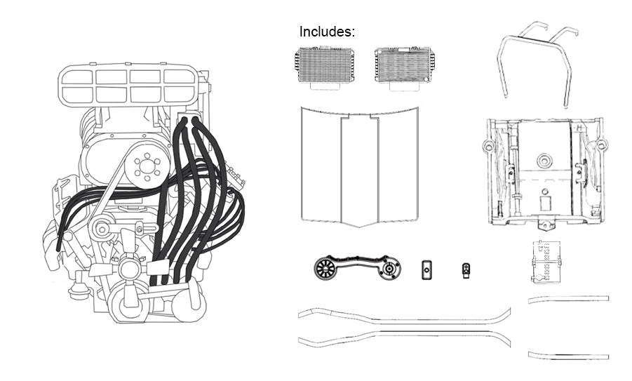 1:24 LC/LJ Supercharged L.S Torana Engine Plastic Kit Accessory