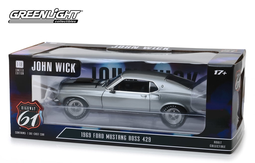 GL-HWY18016 - 1:18 John Wick (2014) - 1969 Ford Mustang BOSS 429 Movie