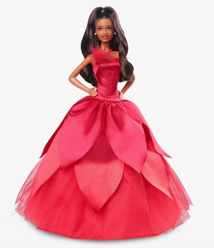 Black Hair Holiday Barbie 2022