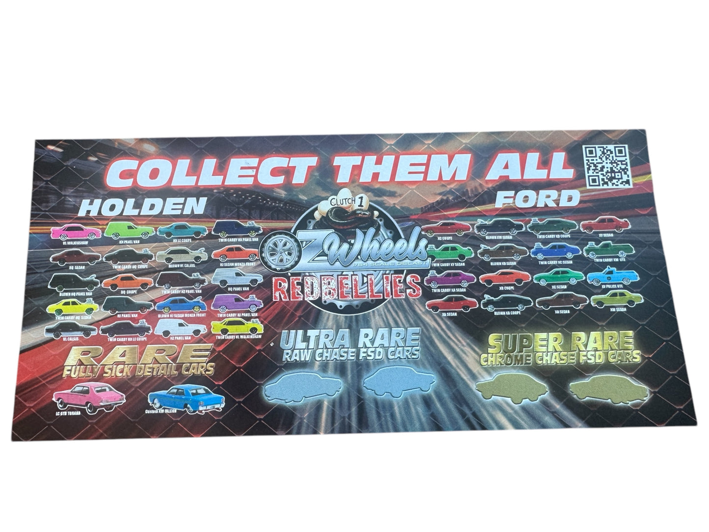 1:64 R1 OZ Wheels Red Bellies Mystery Boxes - Plastic Chassis
