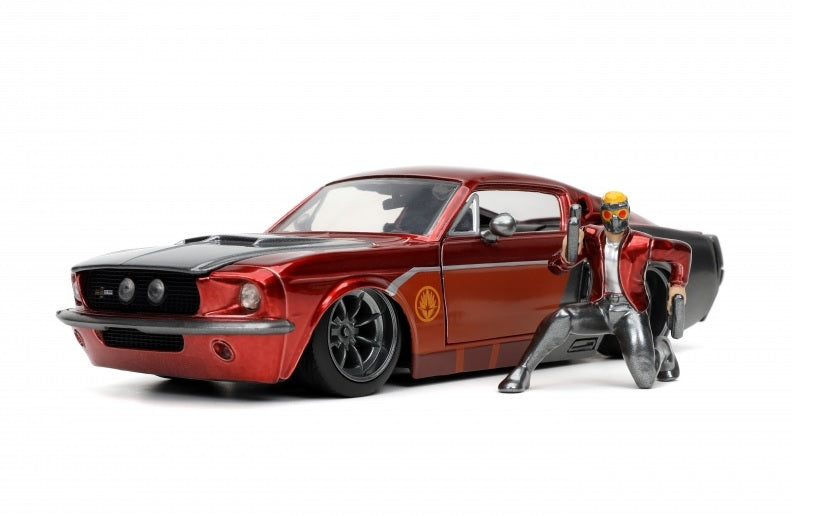 JA32915 - 1:24 Star Lord Figure w/1967 Ford Mustang Shelby GT500 Movie