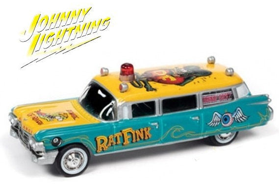 1:64 (6pcs) Rat Fink 1959 Cadillac Hearse