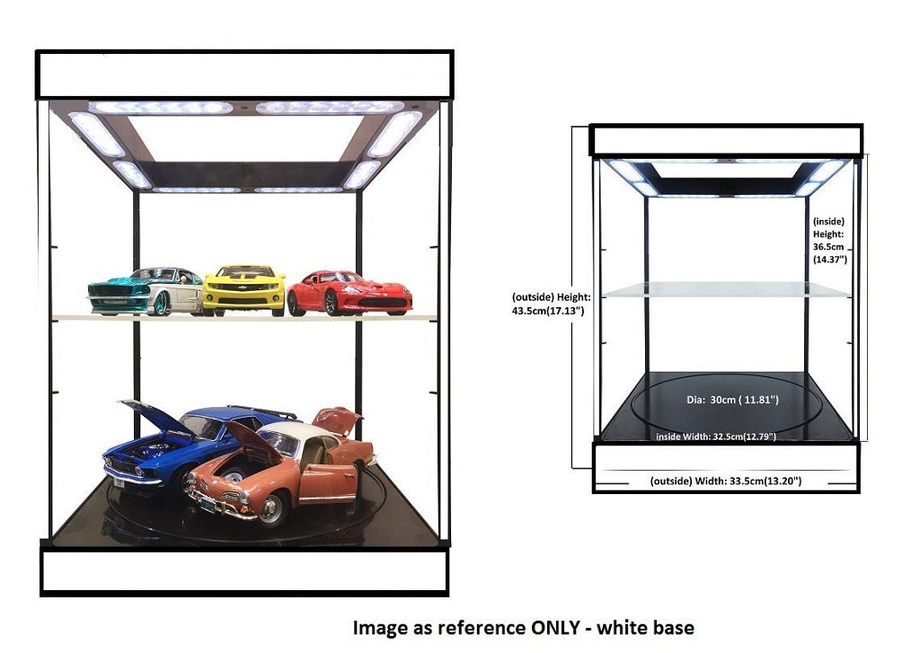 KC9929W - White LED Rotary Display Case