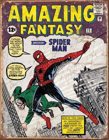 MS1971 - Tin Sign Spiderman Comic Cover