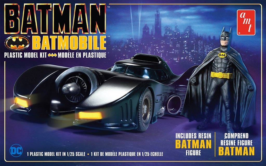 RAMT1107M - 1:25 1989 Batman Batmobile w/Resin Batman Figure