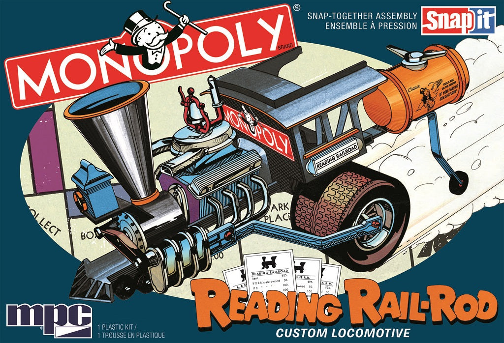 RMPC945 - 1:25 Monopoly Reading Rail Rod Custom Locomotive Snap - Plastic Kit