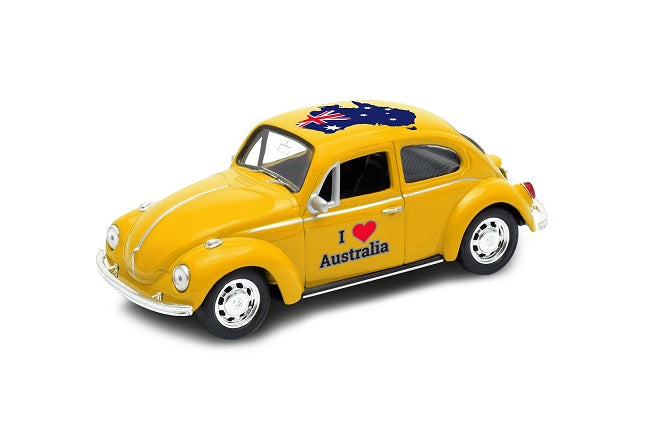W42343-Y - 4.75" VW Beetle I Love Australia Pullback