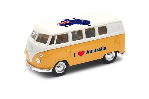 W49764-Y - 4.75" VW T1 Bus I Love Australia Pullback