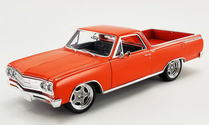 A1805412 - 1:18 Hot Orange Metallic 1965 El Camino Custom Cruiser