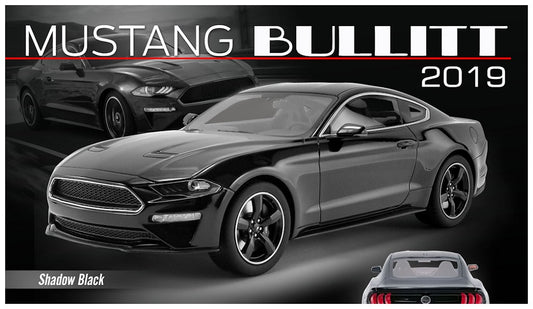 AUS017-B - 1:18 Black 2019 Ford Mustang Bullitt