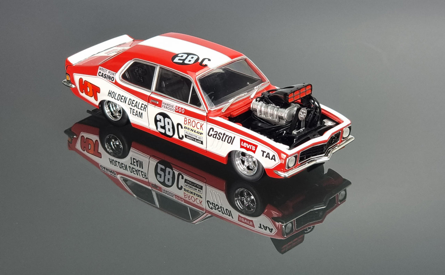 Unleash Your Imagination: 1:24 #28C LJ Torana Brock "Imagine If" Drag Car