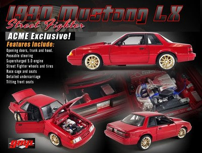 GMP18955 1:18 Red 1990 Ford Mustang