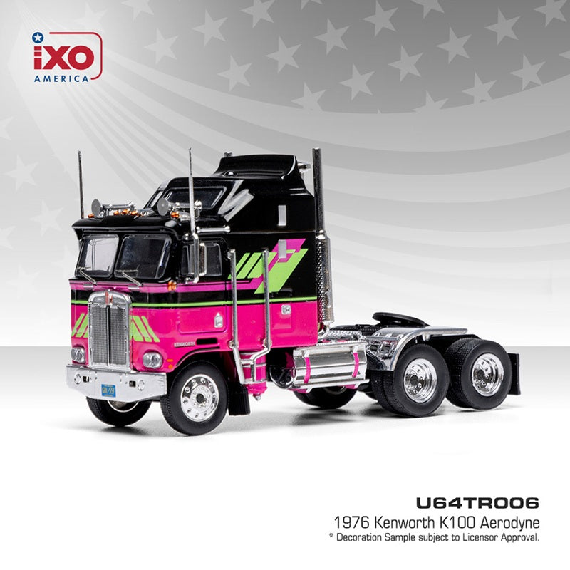 IXOU64TR006 - 1:64 Blk/Pnk Kenworth Truck