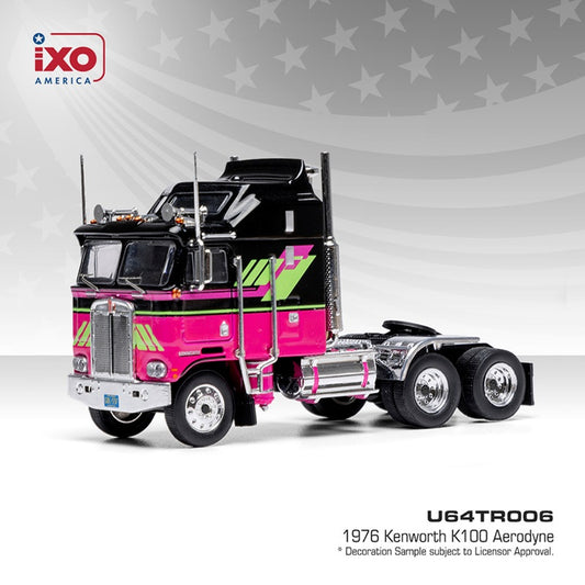 IXOU64TR006 - 1:64 Blk/Pnk Kenworth Truck