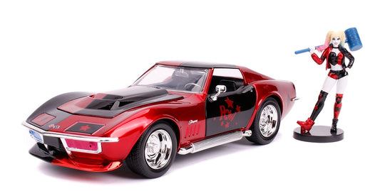 JA31196 - 1:24 Harley Quinn w/1969 Corvette