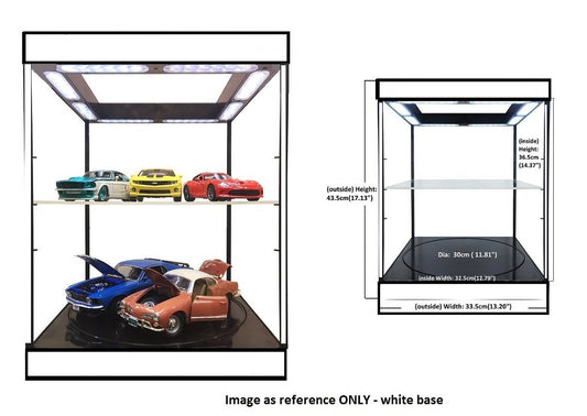 KC9929W - White LED Rotary Display Case
