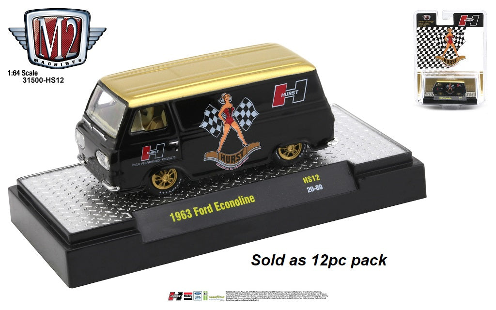 M231500-HS12 1:64 Hurst 1963 Ford Econoline Auto-Thentics