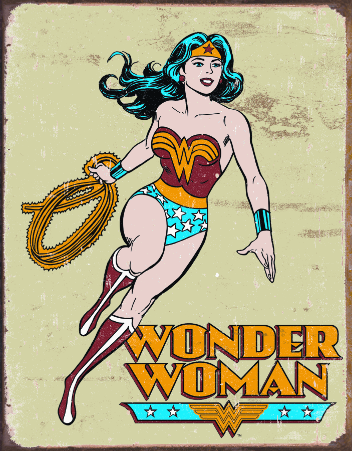 MS1642 - Tin Sign Wonder Woman Retro