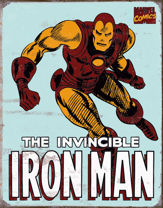 MS1650 - Tin Sign Iron Man Retro