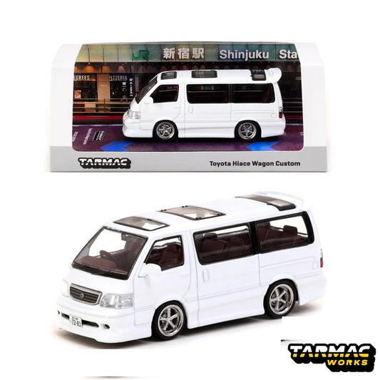 TW64R-078-WH - 1:64 Custom White Toyota Hiace