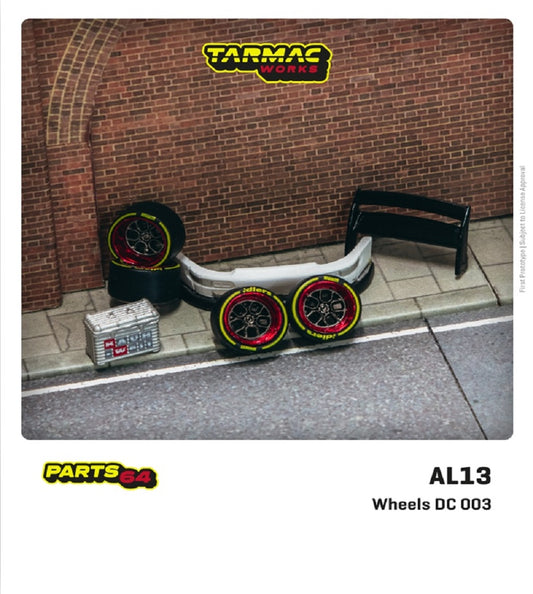 TW64W-005-RDBK - 1:64 AL13 Wheels DC 003 - Red/Black