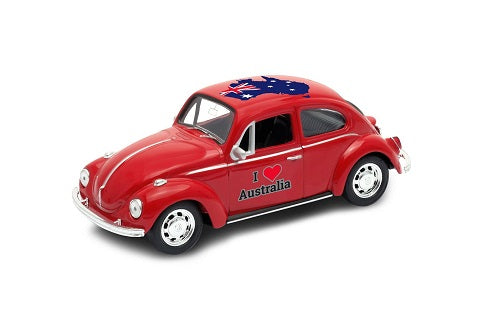 W42343-R 4.75" VW Beetle I Love Australia Pullback